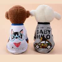 Manufacturer wholesale cotton printed multi-pattern soft pet clothes dog tshirt