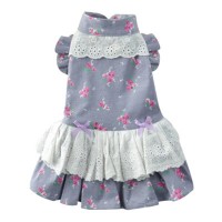 Girl  Female Dog Summer Clothes Lace Dress